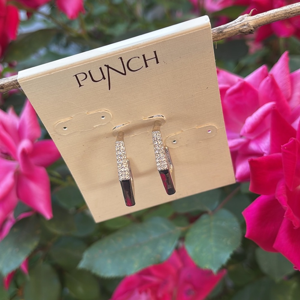 Silver Rhinestone Hoops - Picture 6 of 17